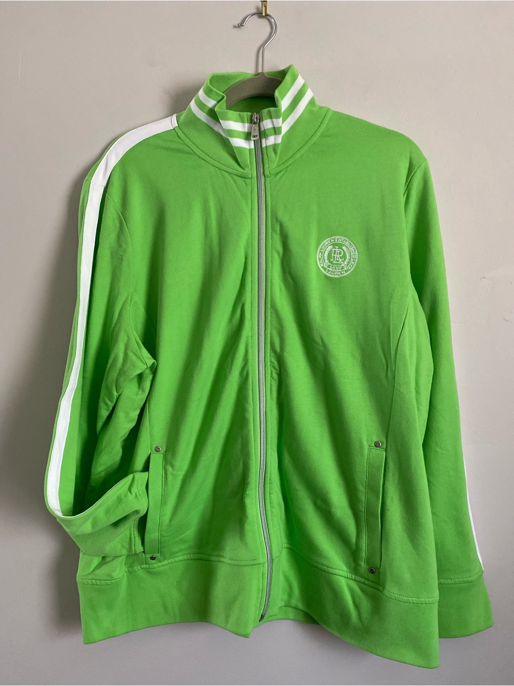 Lauren Ralph Lauren Jacket 2X Track Athleisure Preppy Blokette Indie Sleaze Cozy